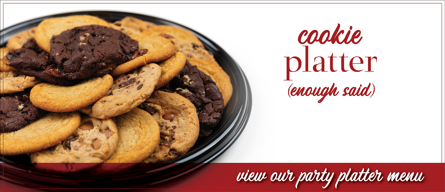 Cookie platter. Click to view our party platter menu.