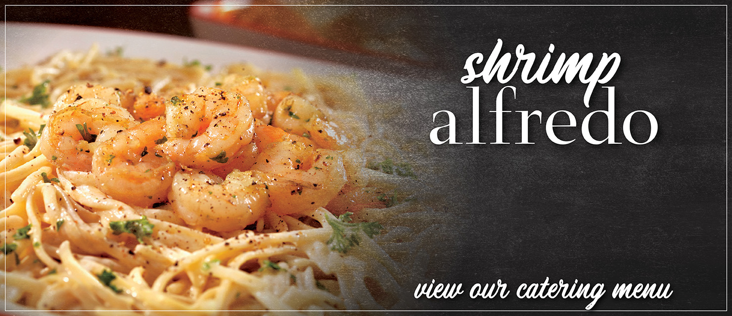 Shrimp alfredo. View our catering menu.